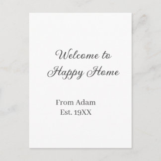 Postal Welcome to home real estate house inauguration est