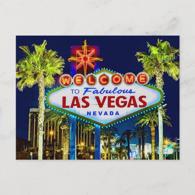 Postal Welcome to Las Vegas Postcard (Anverso)