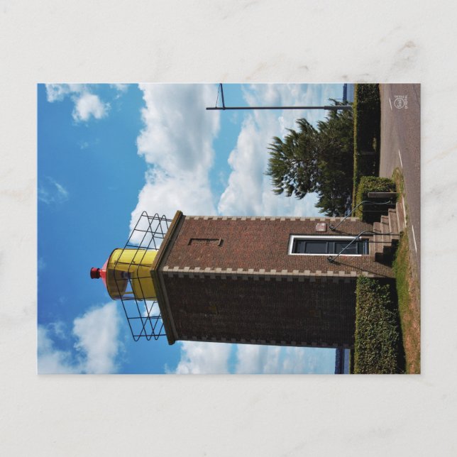 Postal Welkom thuis, vuurtoren Willemstad Nederland. (Anverso)