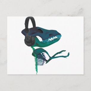 Postal Wellcoda Dinosaur Auriculares Amantes