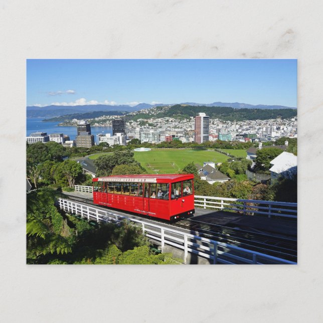 Postal Wellington Cable Car, Nueva Zelanda (Anverso)