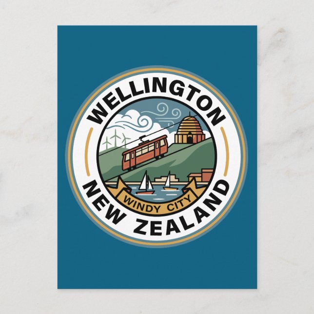 Postal Wellington New Zealand (Anverso)