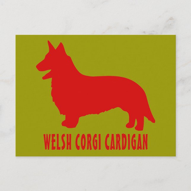 Postal Welsh Corgi Cardigan (Anverso)