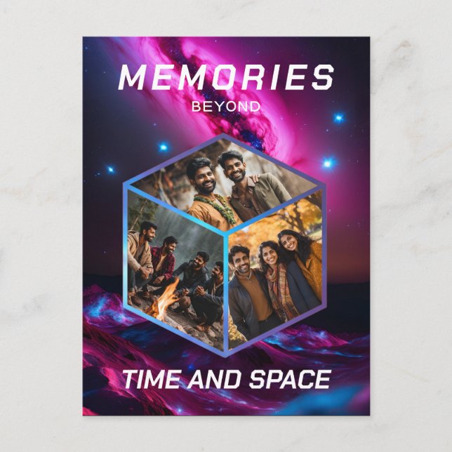 Postal Weltraum 3D Foto Würfel Bilder Kollage (Anverso)