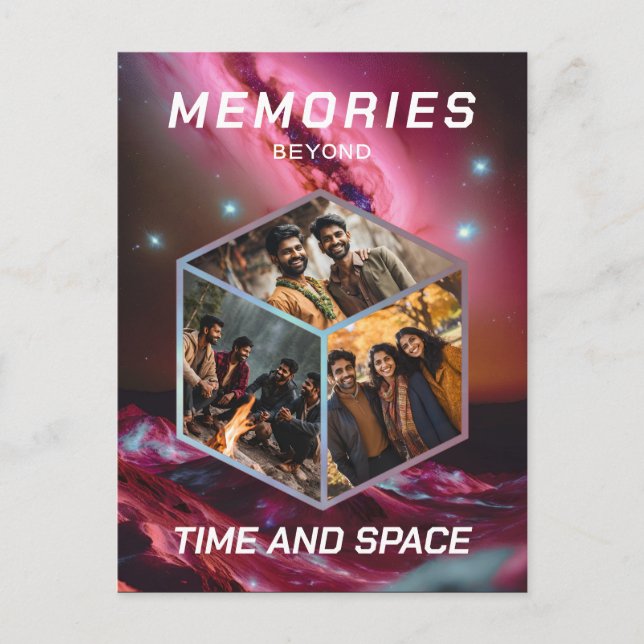 Postal Weltraum 3D Foto Würfel Bilder Kollage (Anverso)