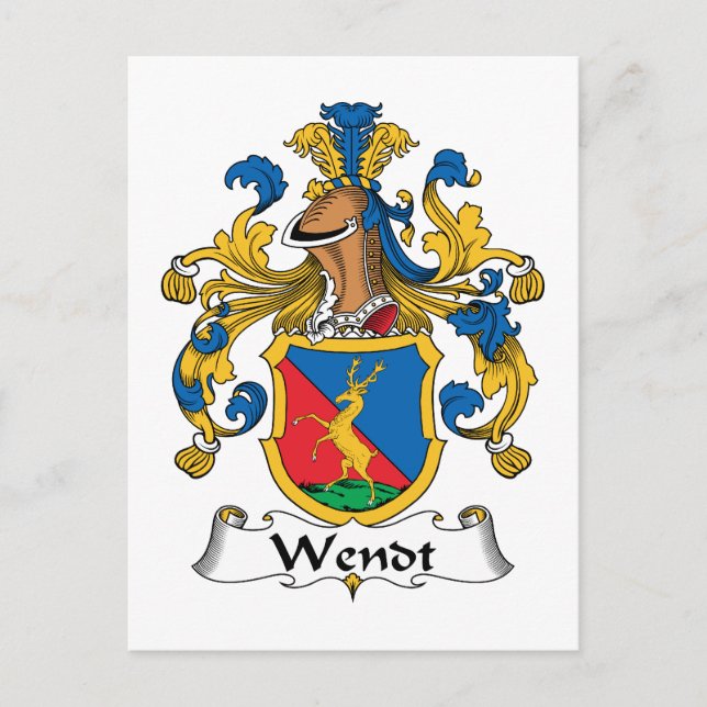 Postal Wendt Family Crest (Anverso)
