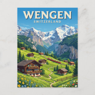 Postal Wengen Suiza
