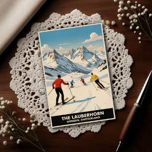 Postal Wengen, Suiza: Viajes Vintage de los 60