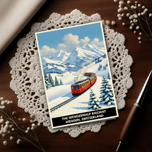 Postal Wengen, Suiza: Viajes Vintage de los años 60