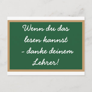 Postal Wenn du das lesen kannst - danke deinem Lehrer!