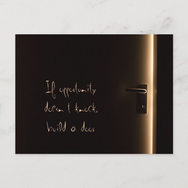 Postal Wenn Gelegenheit nicht klopft (Anverso)