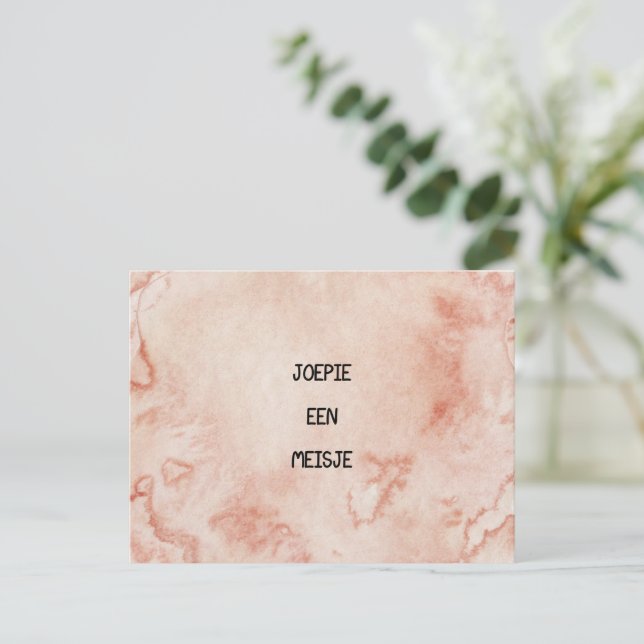 Postal Wenskaart (10,8 x 14,2 cm) - Joepie Een Meisje (Anverso de pie)