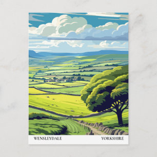 Postal Wensleydale, Yorkshire Viaje Vintage