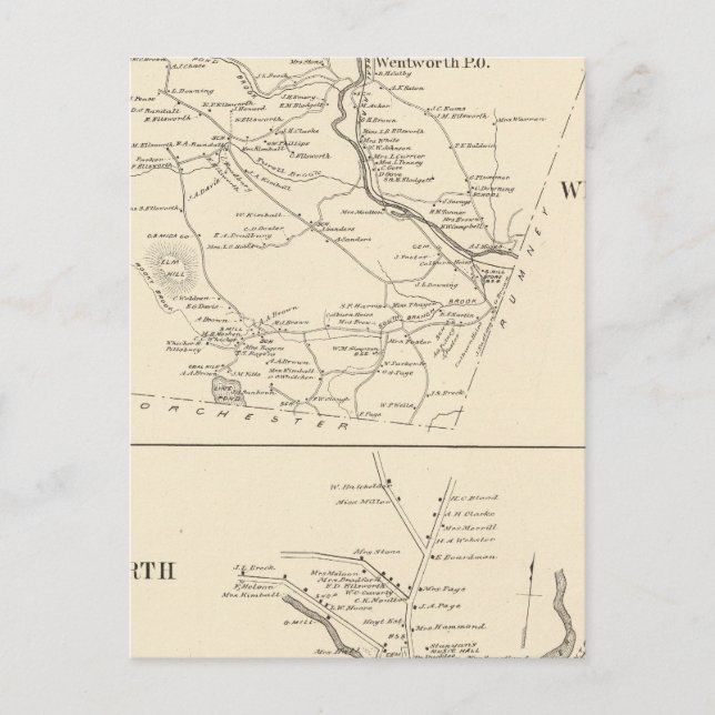 Postal Wentworth, Grafton Co (Anverso)