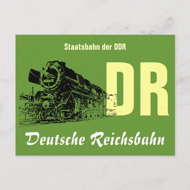 Postal Werbedesign DDR Reichsbahn (Anverso)