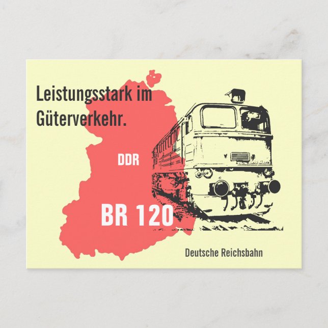 Postal Werbedesign Deutsche Reichsbahn. Baureihe 120 (Anverso)