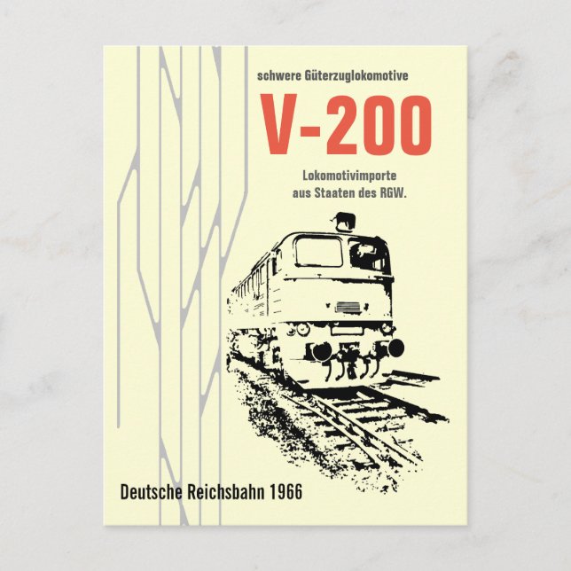 Postal Werbedesign Deutsche Reichsbahn DDR. (Anverso)