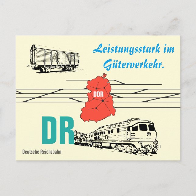 Postal Werbedesign Deutsche Reichsbahn Güterverkehr. (Anverso)