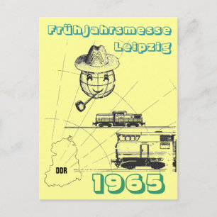 Postal Werbedesign Frühjahrsmesse DDR.