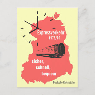 Postal Werbedesign Reiseverkehr Deutsche Reichsbahn DDR.