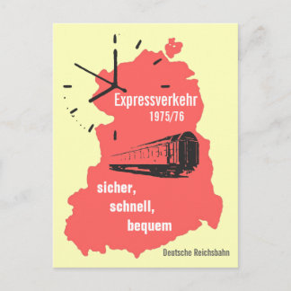 Postal Werbedesign Reiseverkehr Deutsche Reichsbahn DDR.