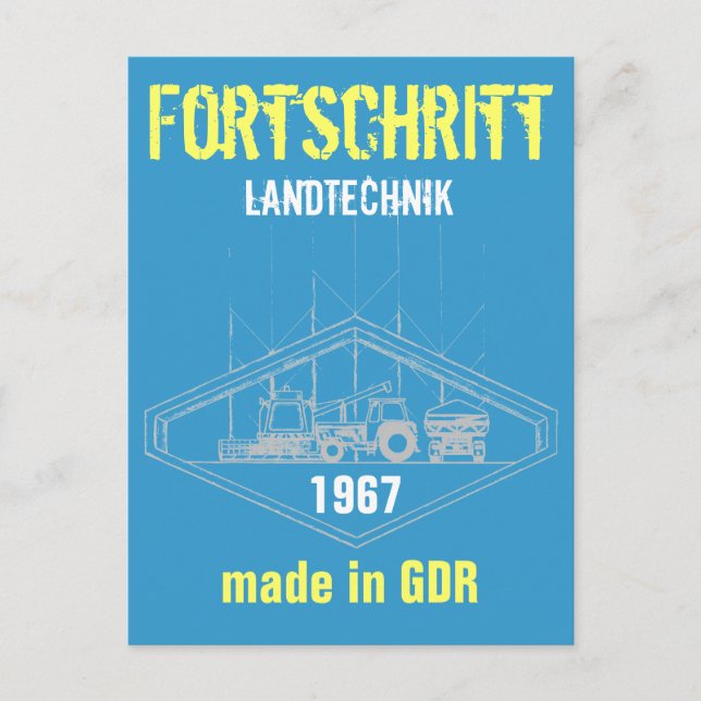 Postal Werbung DDR Landtechnik (Anverso)