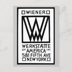 Postal Werkstaette Monocroma Wiener de América