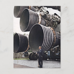 Postal Wernher von Braun y Saturn V