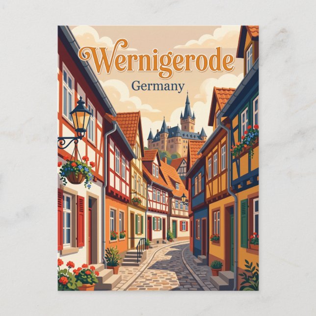Postal Wernigerode, Alemania, callejón Alemania (Anverso)