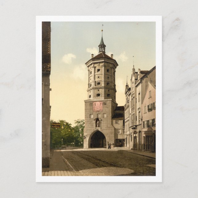 Postal Wertachbrucker Tor, Augsburgo, Baviera (Alemania) (Anverso)