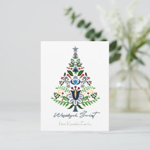 Postal Wesolych Swiat - increíble árbol de Navidad kashub
