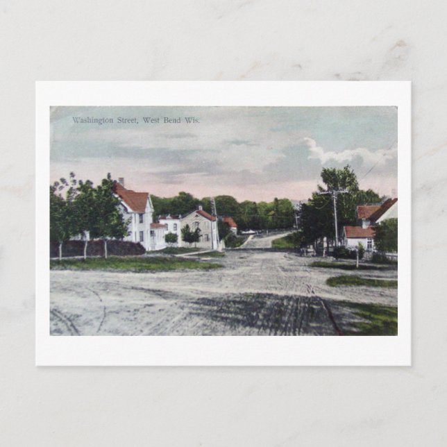 Postal West Bend WI. Circa:1908 (Anverso)
