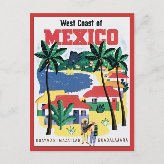 Postal West Coast of Mexico Vintage (Anverso)