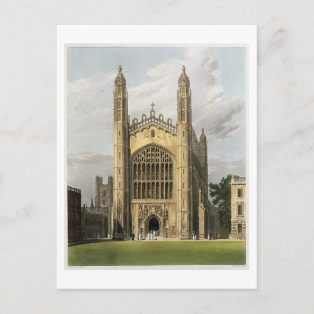 Postal West End de College Chapel, Cambridge de rey, de (Anverso)