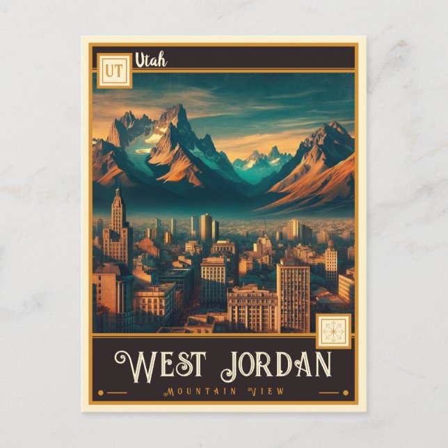 Postal West Jordan, Utah | Vintage (Anverso)
