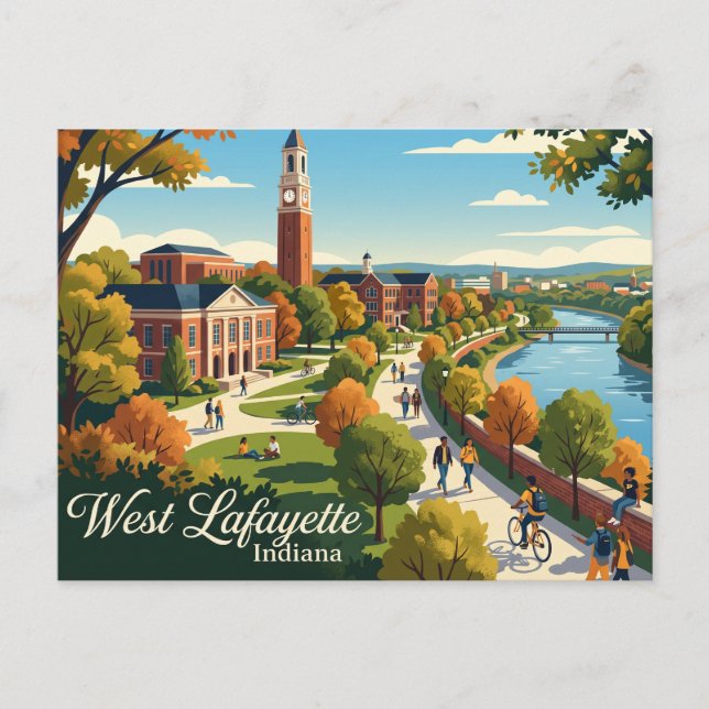 Postal West Lafayette Indiana (Anverso)