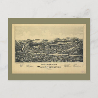 Postal West Lebanon, NH & White River Junction, VT (1889)