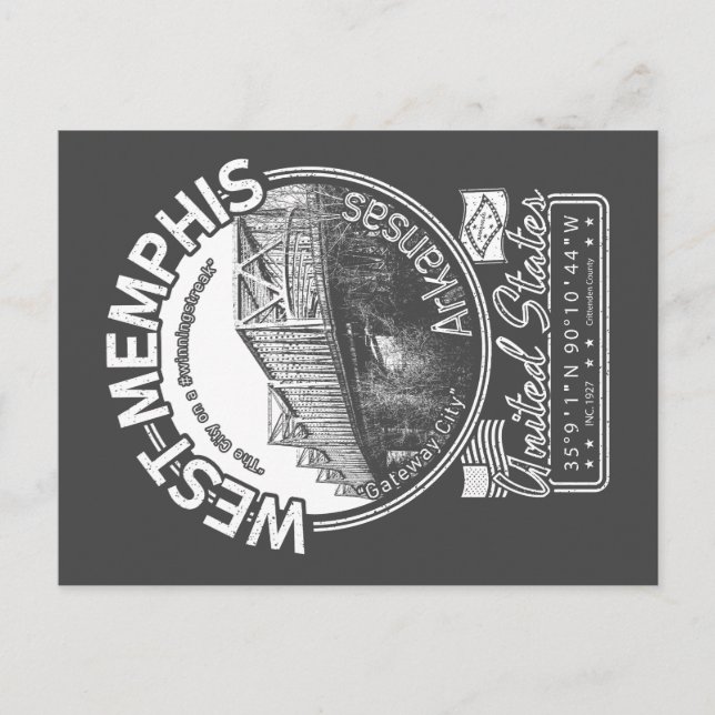 POSTAL WEST MEMPHIS ARKANSAS - PUENTE MEMPHIS (Anverso)