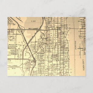 Postal West Palm Beach, FL Vintage Map