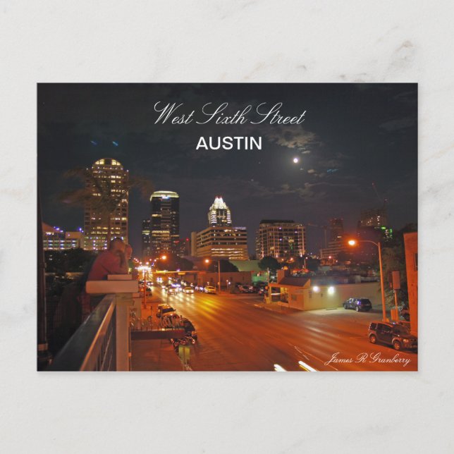 Postal West Sixth Street Austin Post Card (Anverso)