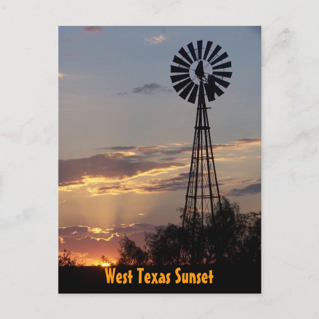 Postal West Texas Sunset (Anverso)
