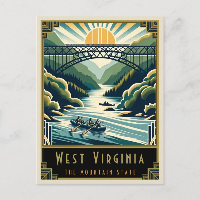 Postal West Virginia | Art Deco (Anverso)