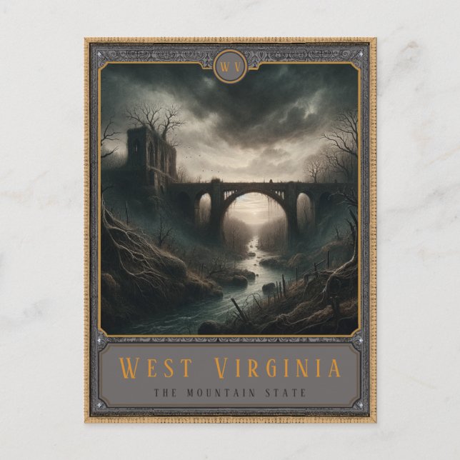 Postal West Virginia | Postcarta de arte gótico (Anverso)