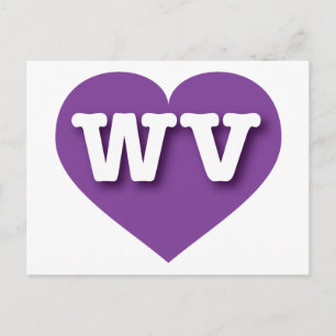 Postal West Virginia Purple Heart - Me encanta WV