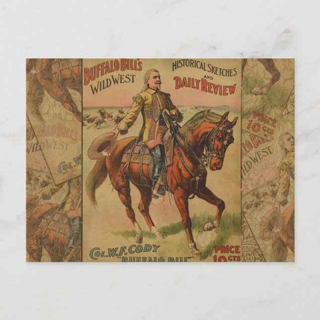 Postal Western Buffalo Bill Wild West (Anverso)