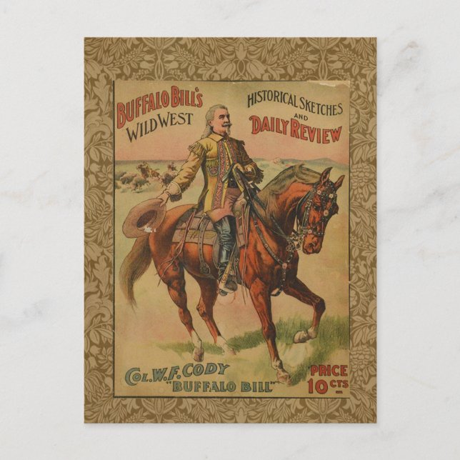 Postal Western Buffalo Bill Wild West (Anverso)