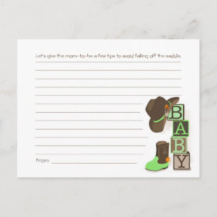 Postal Western Cowpoke Mom Tips Card