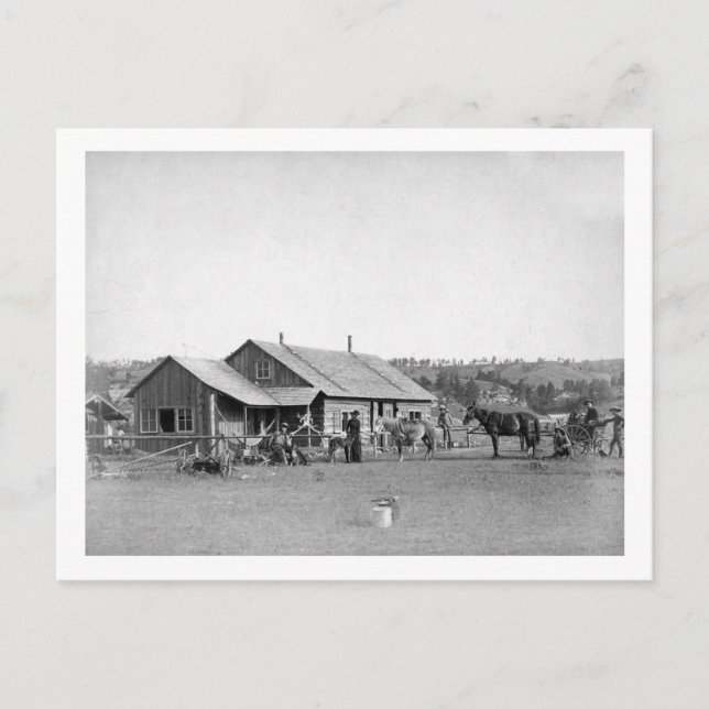 Postal Western Ranch House en Dakota del Sur Fotografía (Anverso)