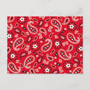 Postal Western Red Paisley
