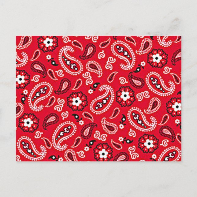 Postal Western Red Paisley (Anverso)